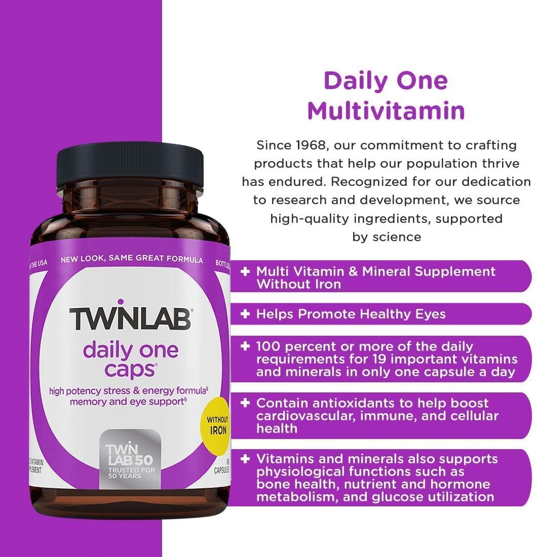 Twinlab Daily One Without Iron and with Florglo, 60 Tablets - görsel 3