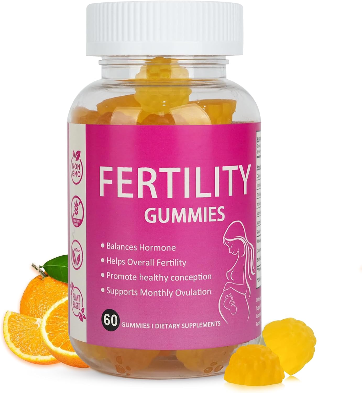 Laicuherb Fertility Support Gummies for Women – with Myo-Inositol & Pantothenic Acid, 60 Gummies - görsel 1