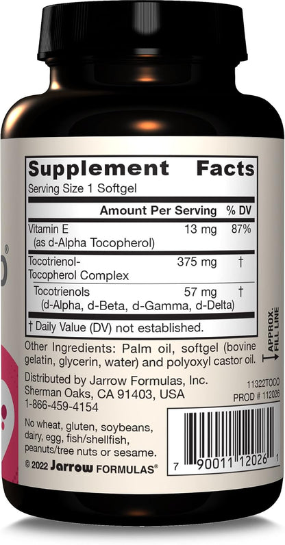 Jarrow Formulae Toco-Sorb – Tocotrienol-Tocopherol Complex with Vitamin E, 60 Soft Gels