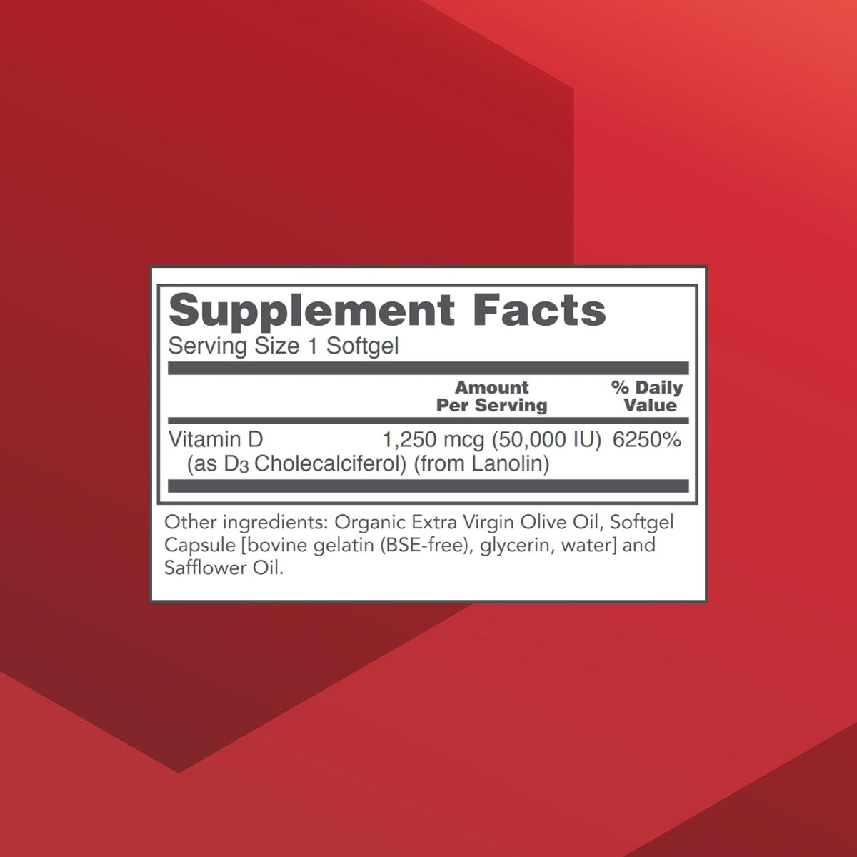 Protocol Vitamin D3 50,000 IU – Immune Support, Healthy Bones & Teeth, 50 Softgels - görsel 2