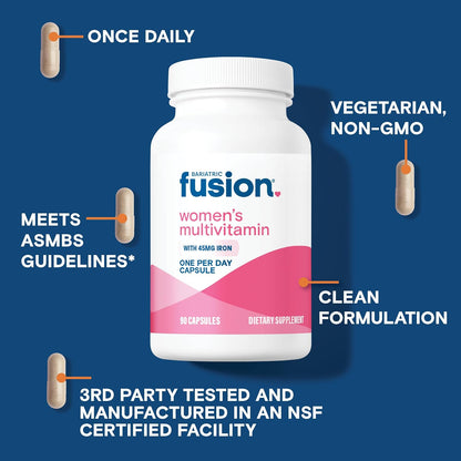 Bariatric Fusion One Per Day Bariatric Multivitamin with Iron for Women – 90 Capsules (3 Month Supply)