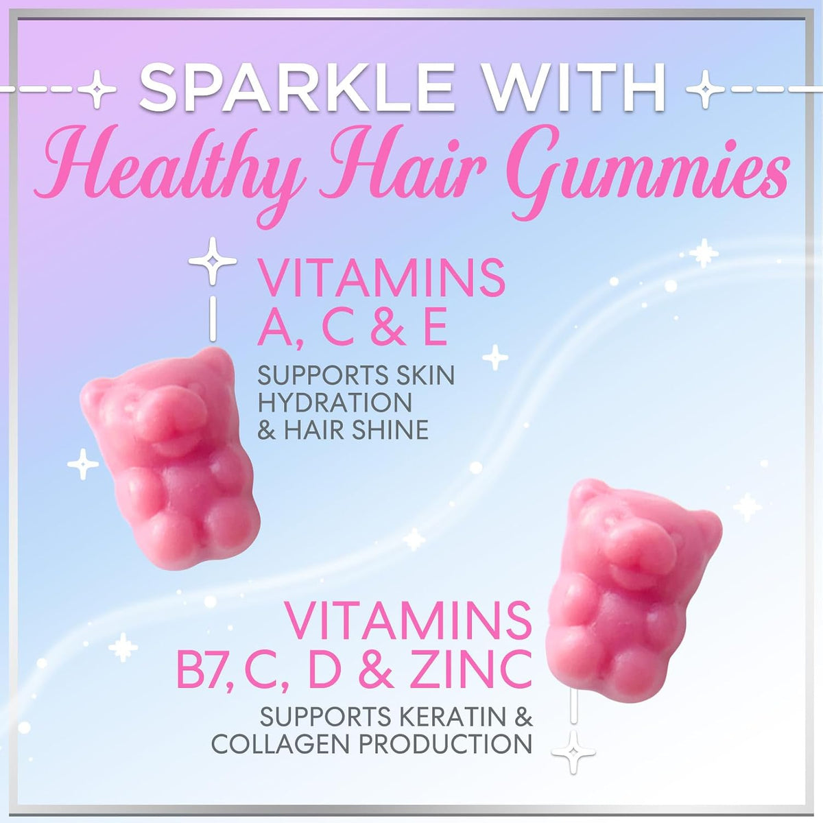 Hello Lovely! Hair Vitamins Gummies – Biotin 5000mcg – Berry Flavour (60 Gummies) - görsel 7
