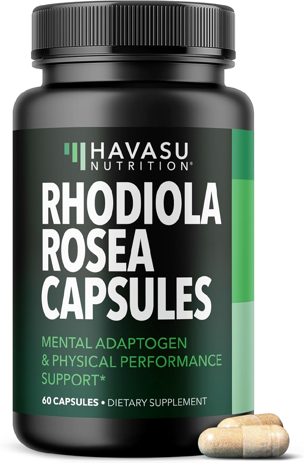 HAVASU NUTRITION Rhodiola Rosea Capsules – Adaptogen for Mental & Physical Performance, 3% Salidrosides, 60 Count - görsel 1