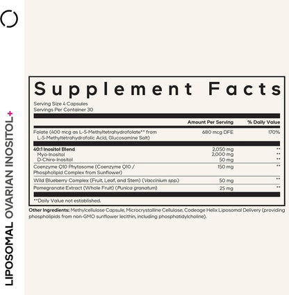 Codeage Liposomal Ovarian Inositol+ Supplement