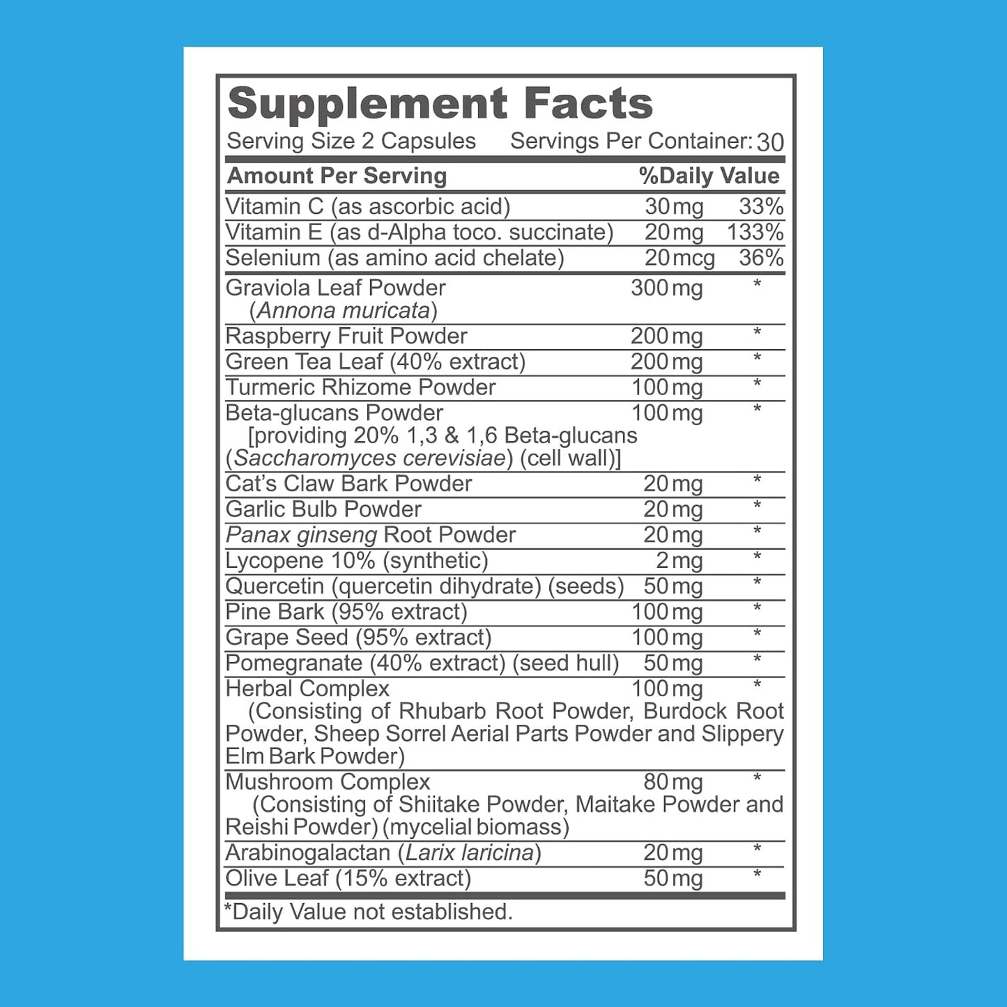 VHC Immune Support Complex – Vitamin C, E, Selenium, Quercetin, Beta-Glucans & More - görsel 2
