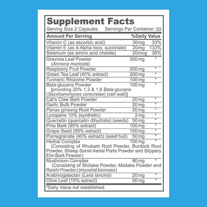 VHC Immune Support Complex – Vitamin C, E, Selenium, Quercetin, Beta-Glucans & More