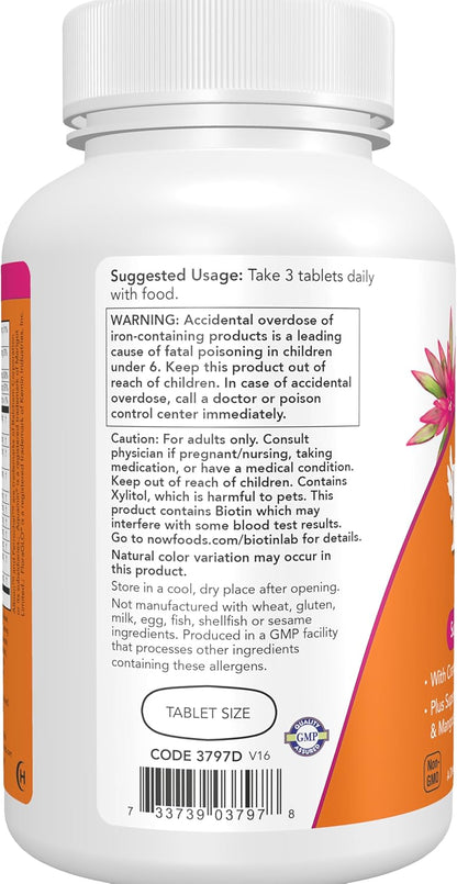 NOW Foods Eve Women's Multivitamin with Cranberry, Alpha Lipoic Acid, CoQ10, and Superfruits – 180 Tablets