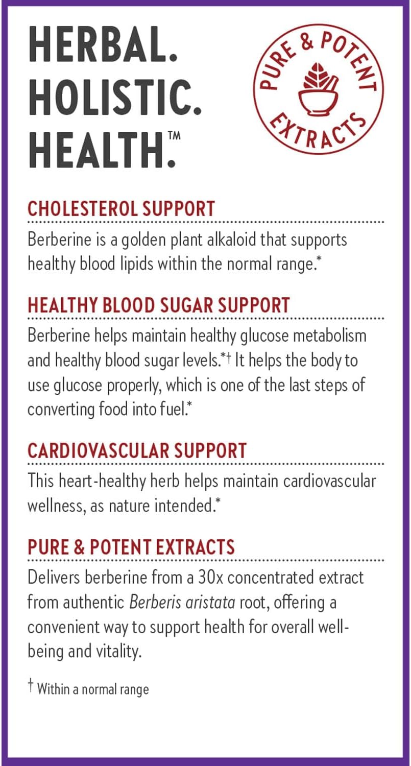 New Chapter Berberine Supplement - Super-Potent Berberine 1000 mg, 30x Concentrated Indian Barberry Extract to Support Metabolic Health + Heart Health + Glucose Support, Vegan, Gluten-free, 60 Count - görsel 8
