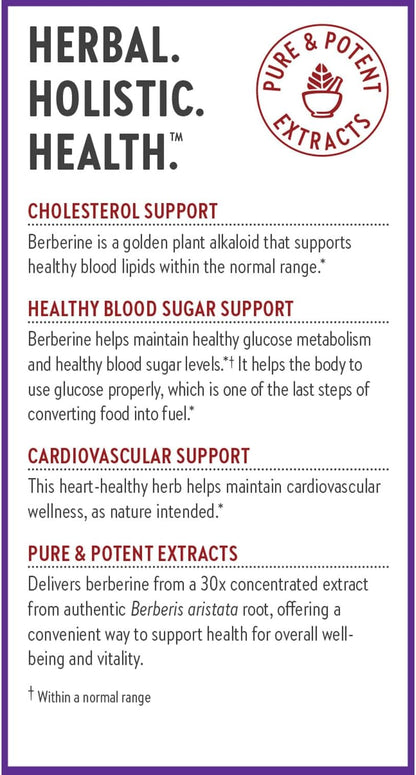 New Chapter Berberine Supplement - Super-Potent Berberine 1000 mg, 30x Concentrated Indian Barberry Extract to Support Metabolic Health + Heart Health + Glucose Support, Vegan, Gluten-free, 60 Count
