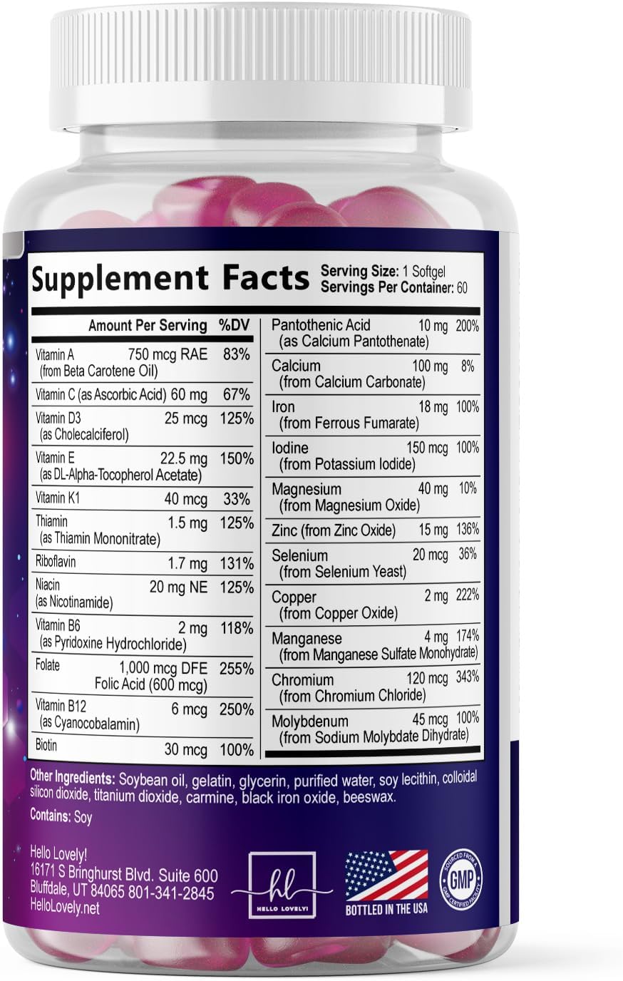Multivitamin for Women – Complete Daily Supplement with Biotin, Iron and Vitamin D3 - görsel 9