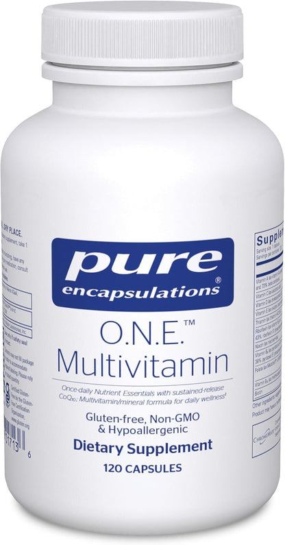 Pure Encapsulations O.N.E. Multivitamin - Once Daily with CoQ10, Metafolin, and Lutein - 60 Capsules