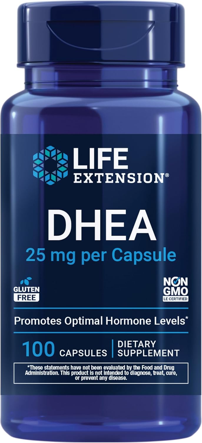 Life Extension DHEA 25 mg – Hormone Balance Supplement, 100 Capsules - görsel 1