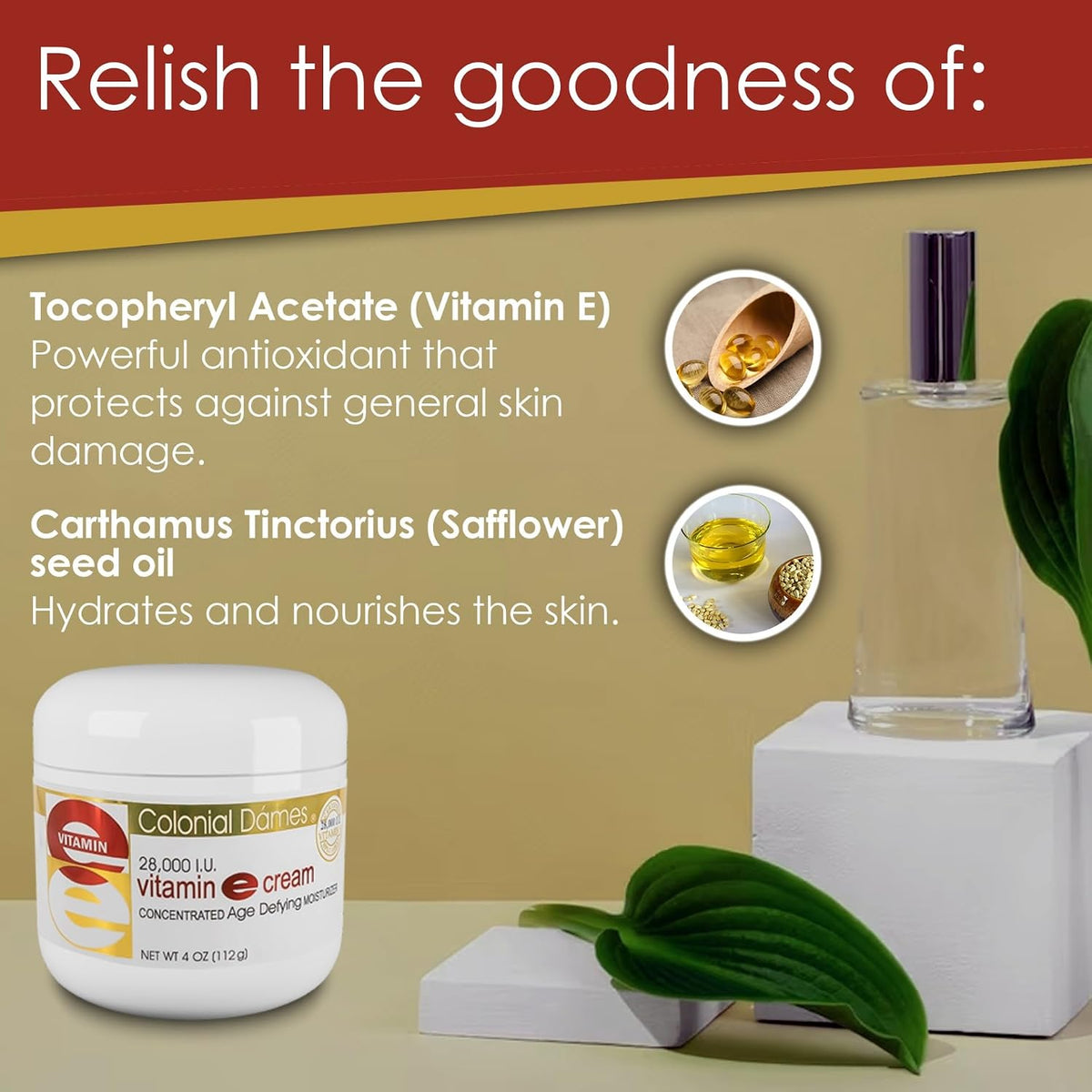 Colonial Dames Concentrated Vitamin E Moisturising Cream - 28,000 IU for Dry Skin & Fine Lines - görsel 4