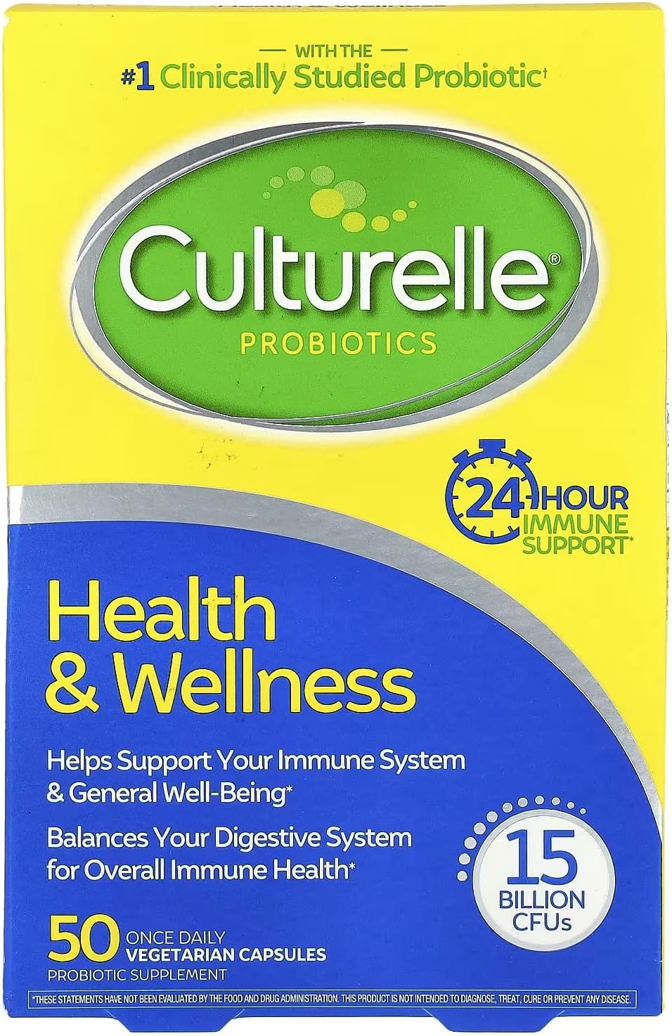 Culturelle Health & Wellness Immune Supplement - 90 Capsules (3-Pack) - görsel 1