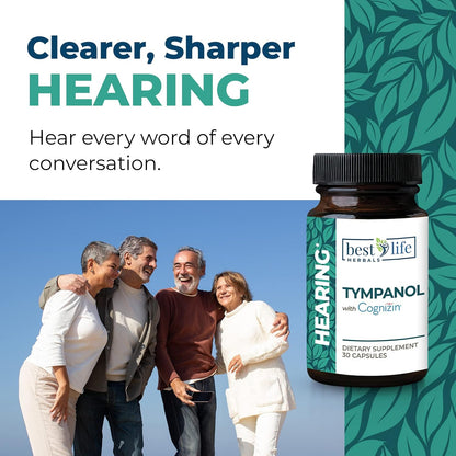 Tympanol – Hearing Supplement with Cognizin – Ear Health Support – 30 Capsules