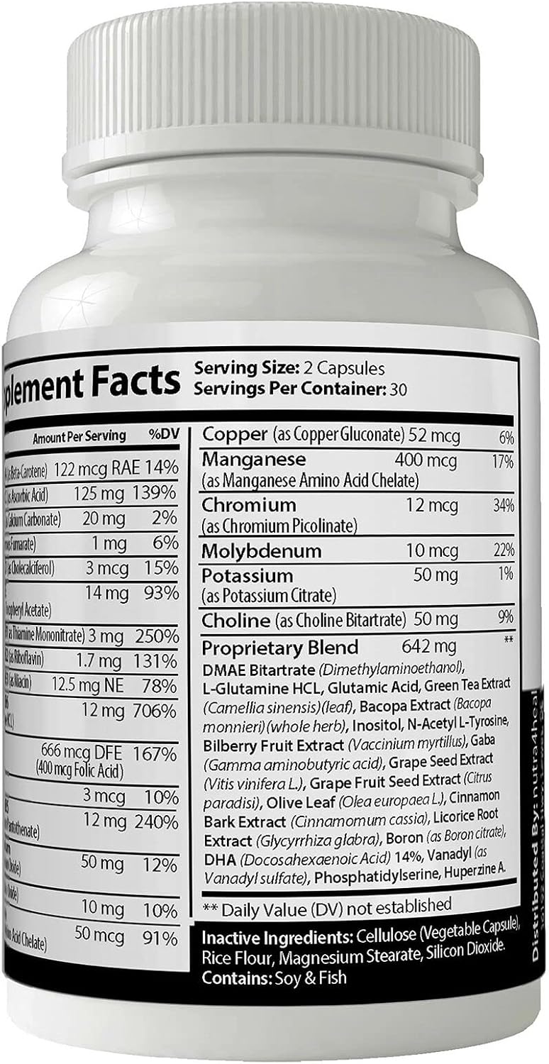 Pro Mind Complex Mind Tech Nootropic Original by Nutra4health Technologies Brain Booster Supplement (60 Capsules) - görsel 4