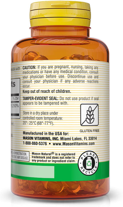 Mason Natural Vitamin D3 10,000 IU Softgels, 30 Softgels