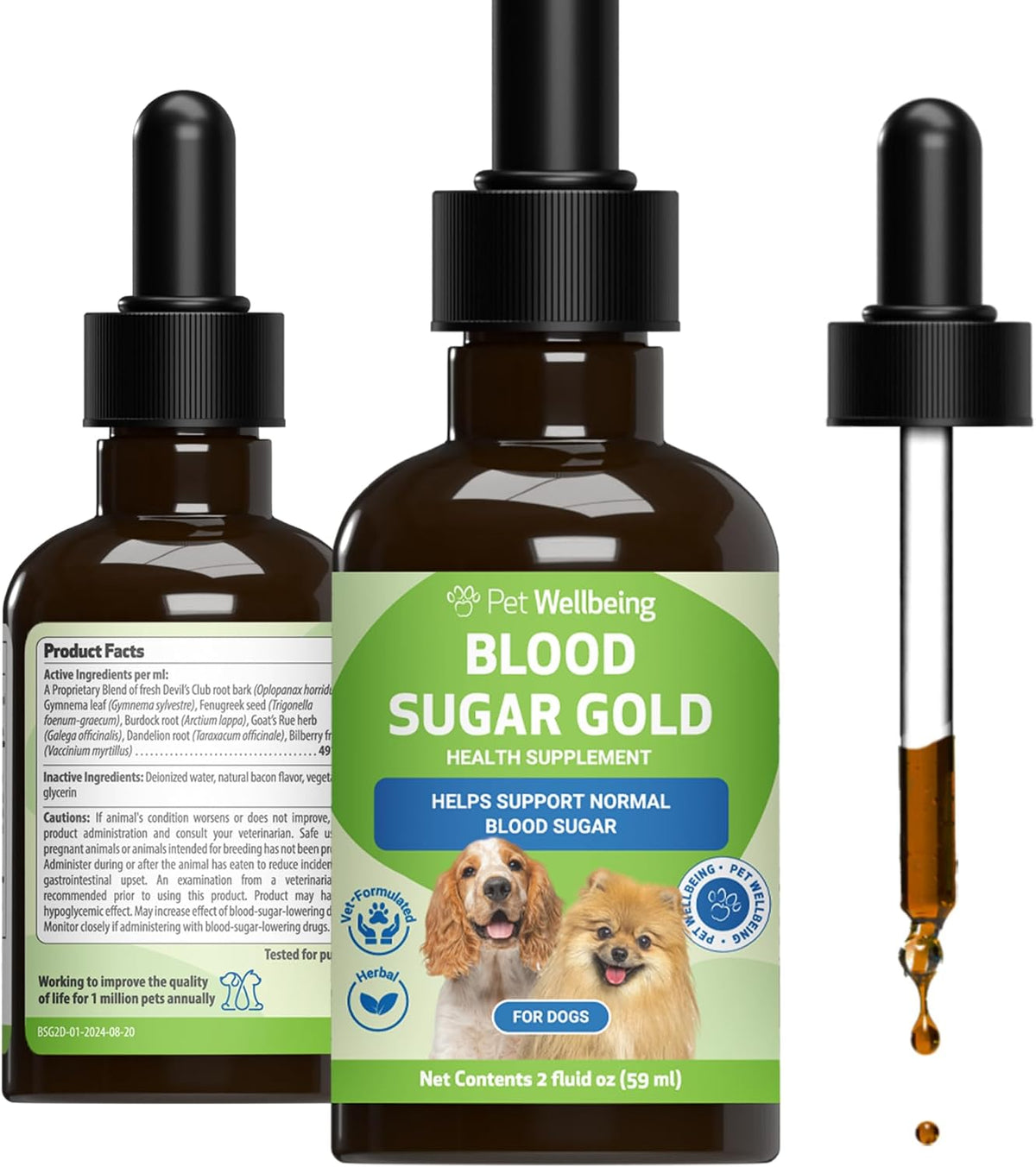Pet Wellbeing Blood Sugar Gold for Dogs - Holistic Support for Healthy Blood Sugar Levels, Insulin Stabilisation & Normal Pancreatic Function - NASC Certified & Vet-Formulated - 118 ml Liquid - görsel 10