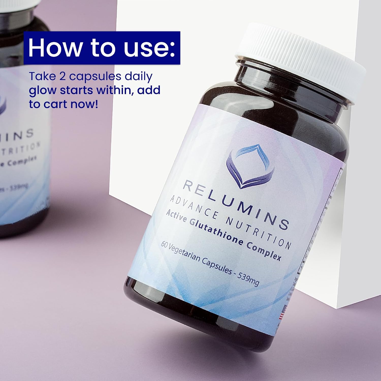 Relumins Advance White Active Glutathione Complex - Max Dose 900mg Glutathione with 6X Boosters, ALA & NAC - 60 Capsules (30 Servings) - görsel 7