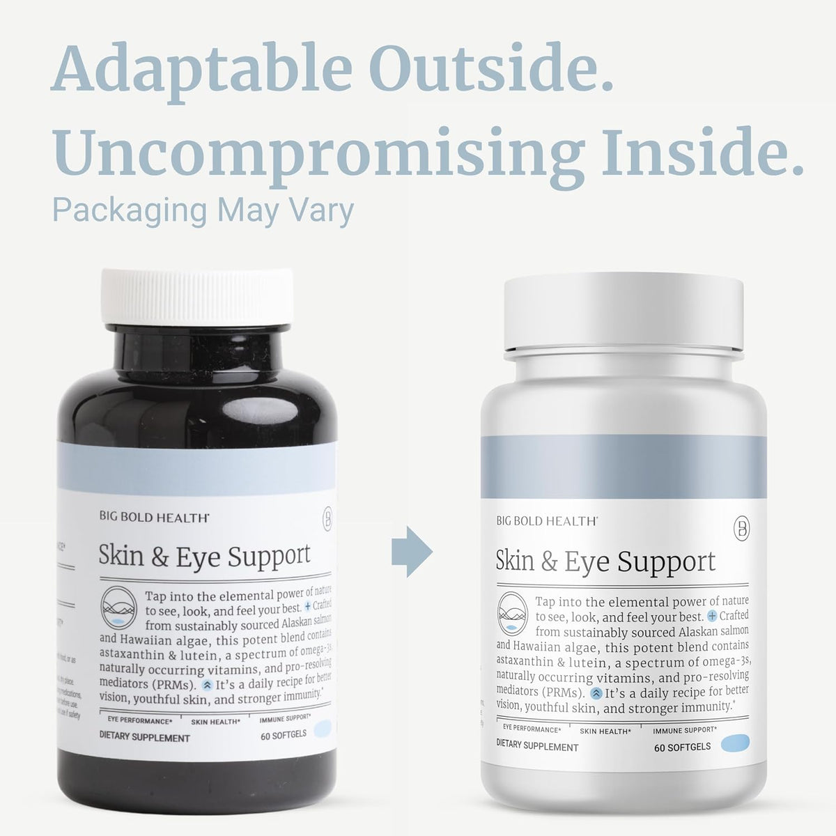 BIG BOLD HEALTH Skin & Eye Support - Omega-3 Complex with Alaskan Salmon Oil, DHA, Astaxanthin & Lutein for Healthy Eyes & Skin - 60 Softgels - görsel 9