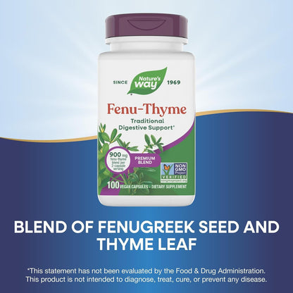Nature's Way Fenu-Thyme, 900 mg per Serving, 100 Capsules