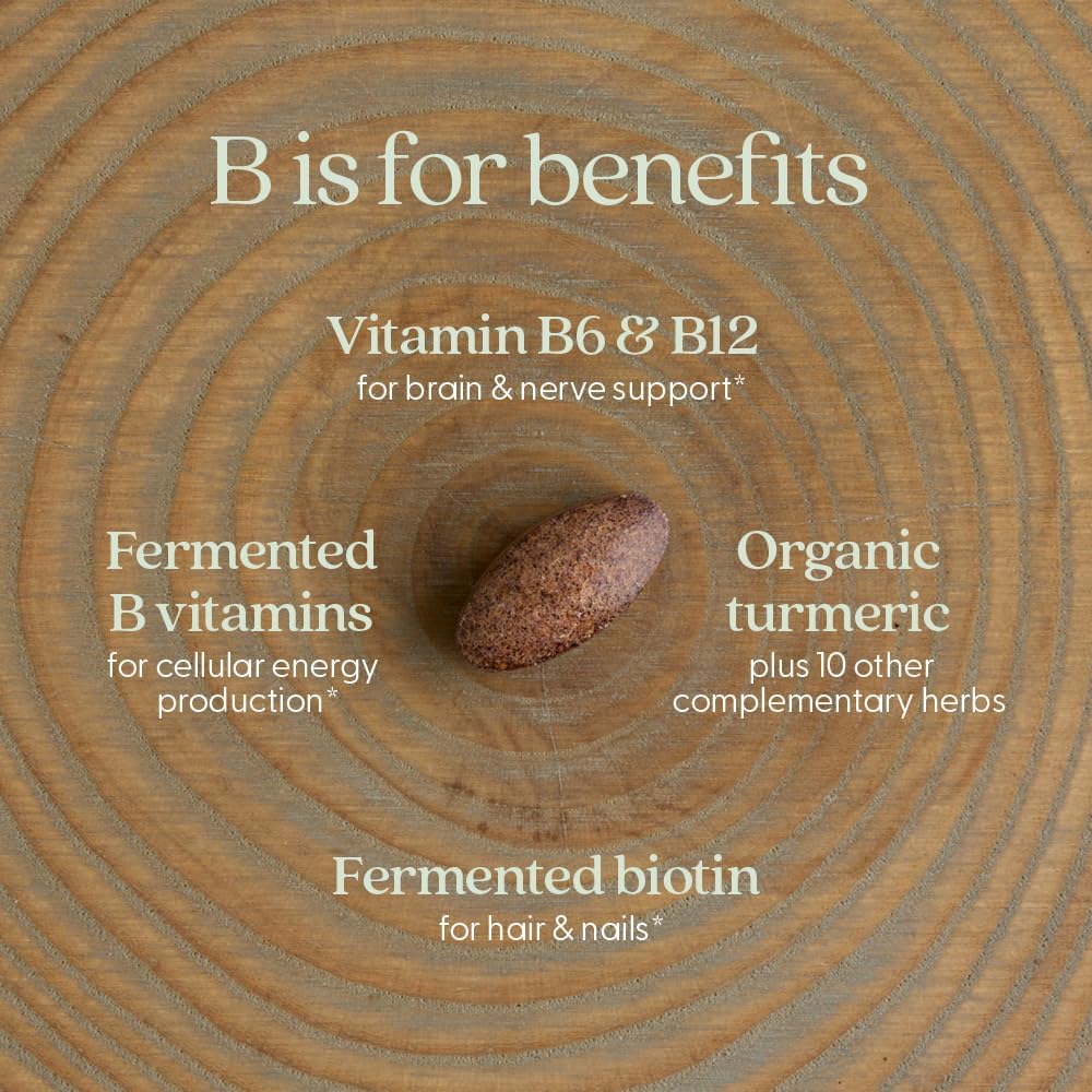New Chapter Fermented Coenzyme B Complex - Advanced B Vitamin Supplement with Organic Turmeric & Maca, 90 Tablets - görsel 4