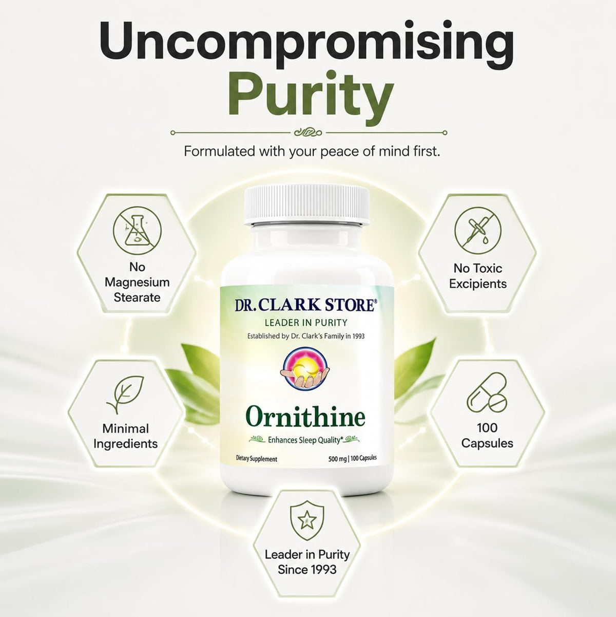 Dr Clark L-Ornithine 500mg - 100 Gelatine Capsules - görsel 5