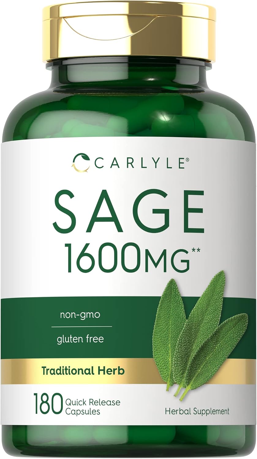Carlyle Sage Supplement - High Strength Leaf Extract, 180 Capsules - görsel 1