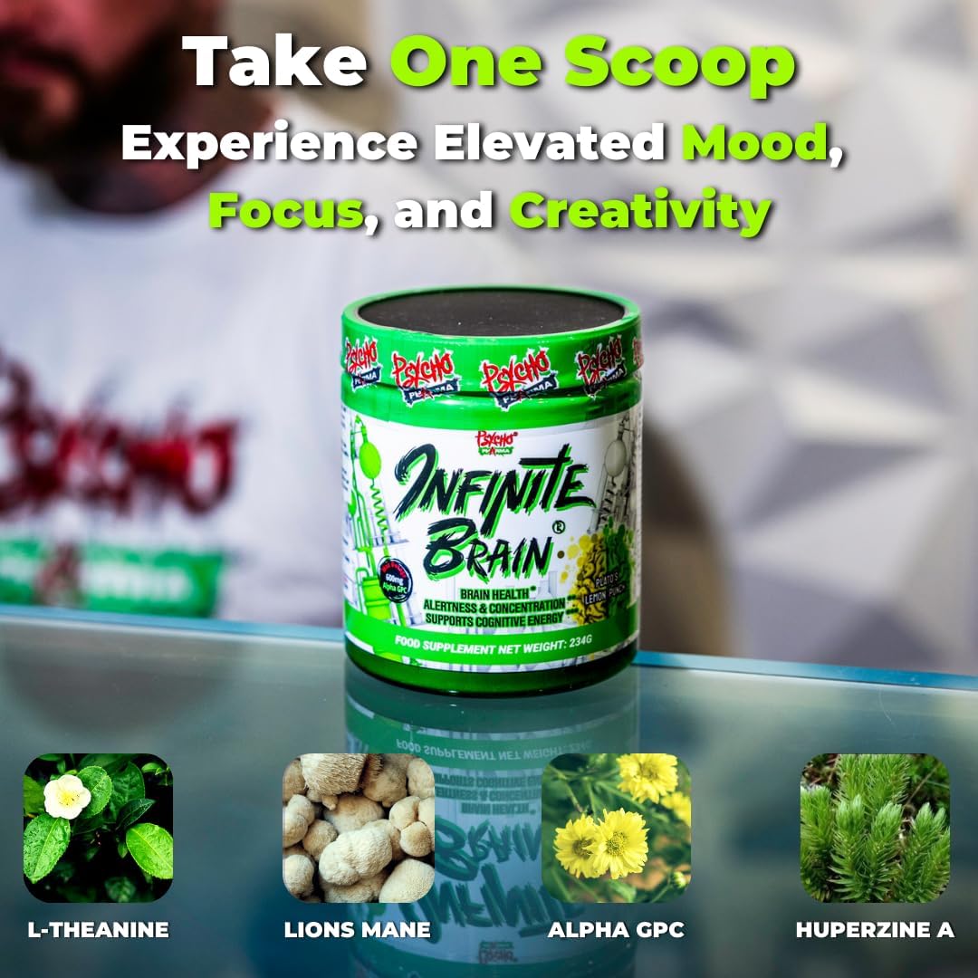Infinite Brain Nootropic Game Changer - Alpha-GPC Nootropic Supplement (Plato's Lemon Punch, 30 Servings) - görsel 9