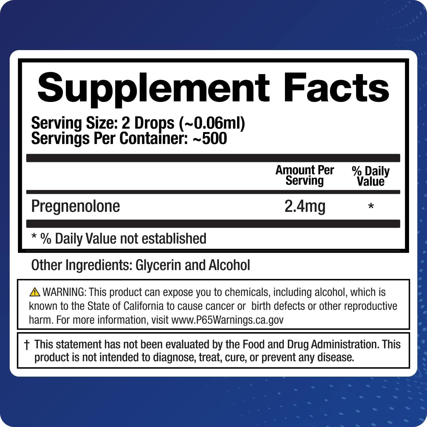 BioMatrix Pregnenolone Supplement – Sublingual Micronised Liquid (30 ml) - görsel 3