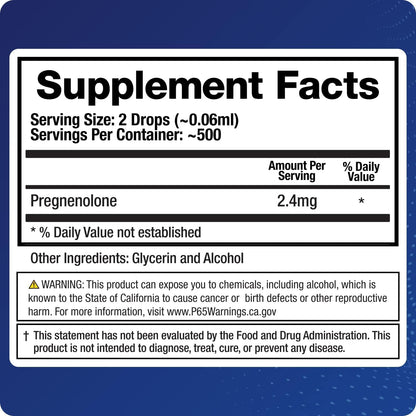 BioMatrix Pregnenolone Supplement – Sublingual Micronised Liquid (30 ml)