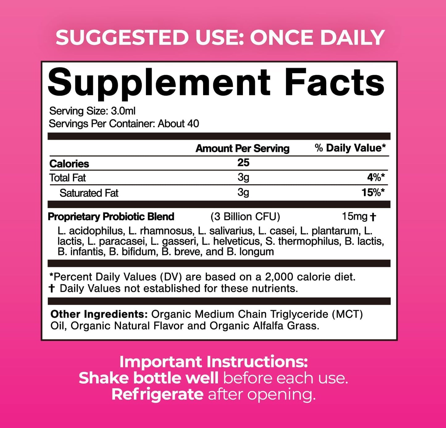 Organic Liquid Probiotic for Women - pH Balance, Feminine Health & Digestive Support - 15 Strains, 40 Servings - görsel 2