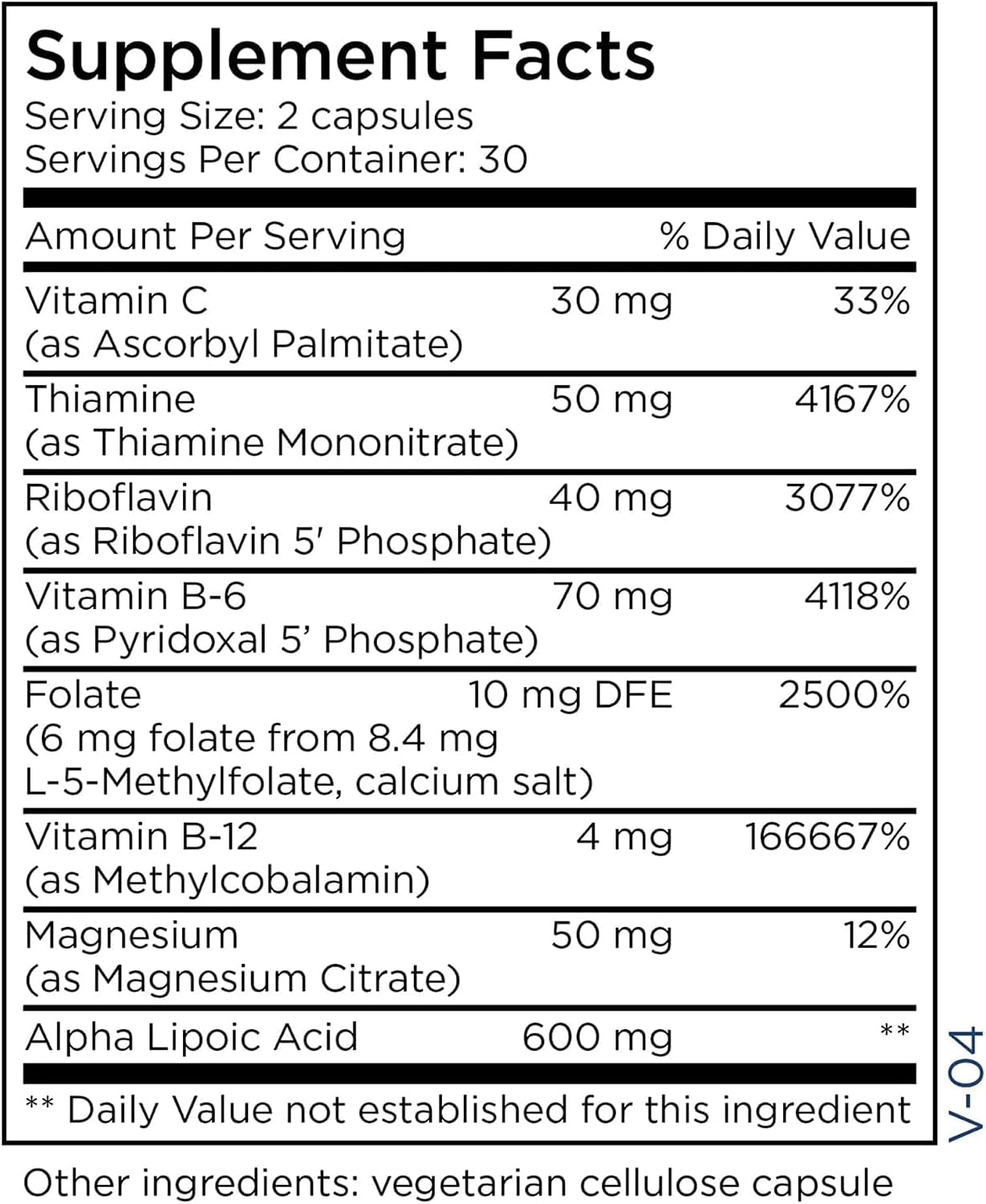 Metabolic Maintenance NERVEsustain – Peripheral Nerve Support with Alpha Lipoic Acid & B Vitamins, 30 Capsules - görsel 4