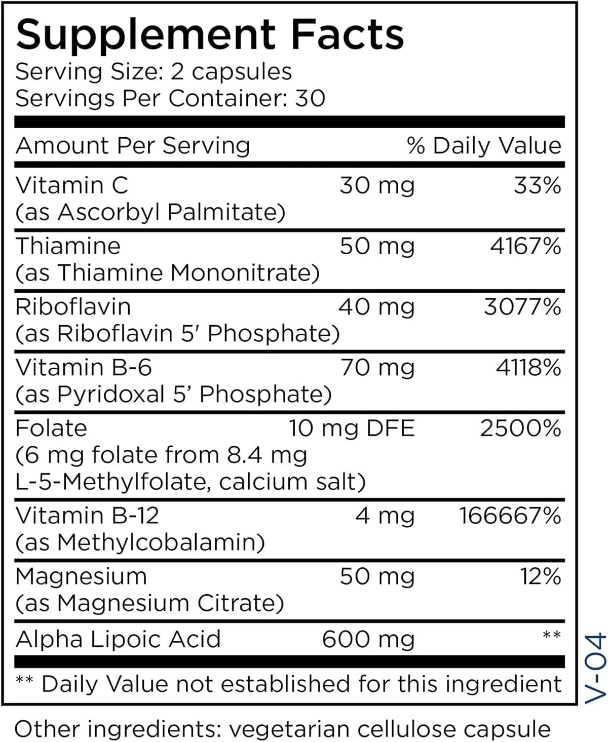Metabolic Maintenance NERVEsustain – Peripheral Nerve Support with Alpha Lipoic Acid & B Vitamins, 30 Capsules - görsel 4
