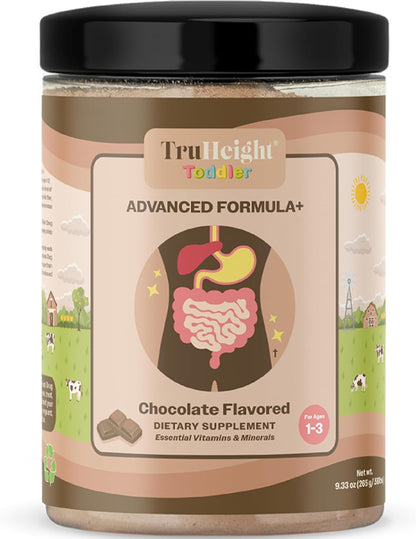TruHeight Toddler Advanced Formula+ (Vanilla) – Toddler Nutritional Drink with 16 Vitamins, Protein & Probiotics for Ages 1-3