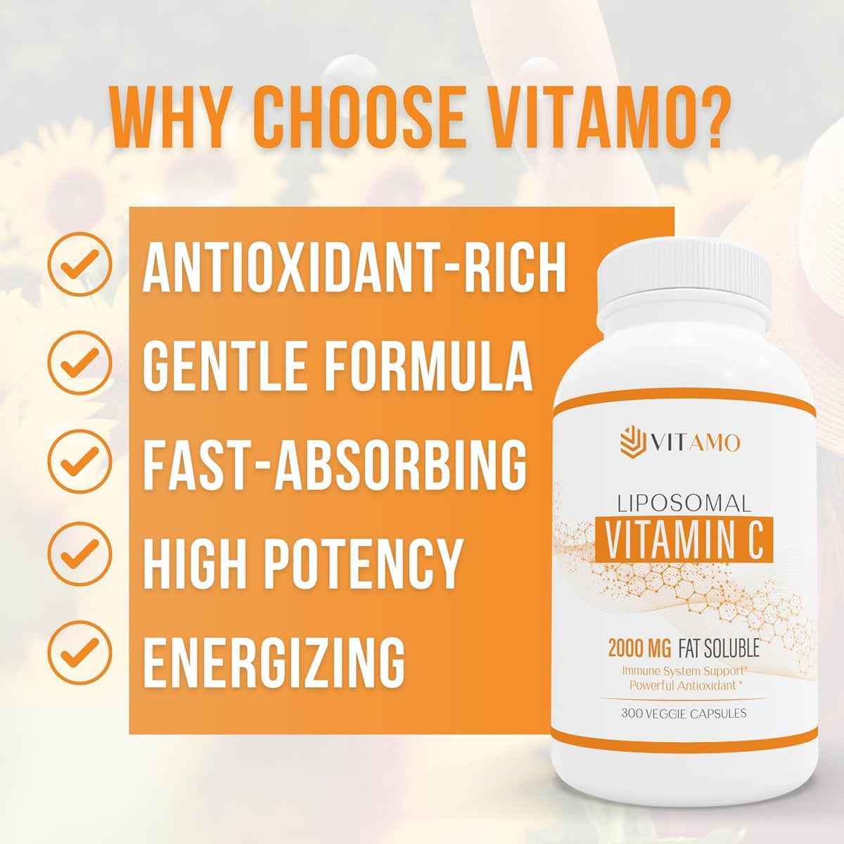 Liposomal Vitamin C 2000mg, 300 Capsules, High Absorption Ascorbic Acid - görsel 6