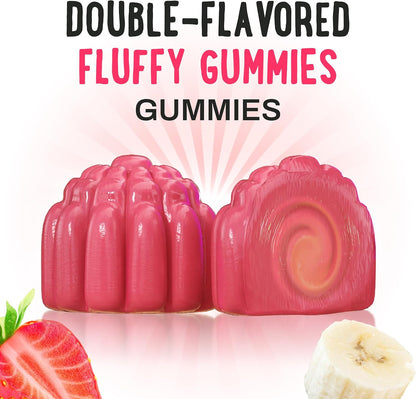 OH MY CHEWY Double-Flavoured Vitamin D3 K2 & Calcium Gummies – 5000 IU D3, 120 mcg K2 (MK-7), 120 mg Calcium – Vegan, Non-GMO – 120 Count