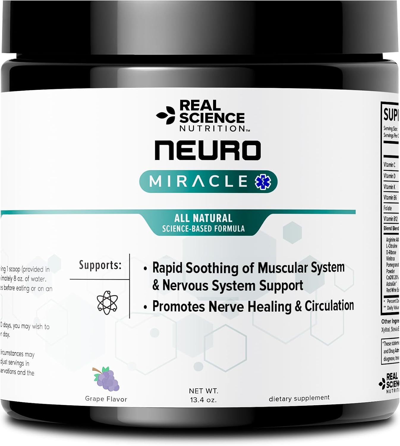 Real Science Nutrition Neuropathy Miracle - Natural Powder Supplement to Support Circulation and Nerve Health - görsel 1