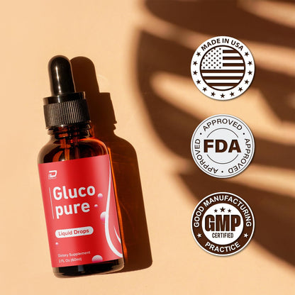 Gluco Pure Drops Healthy Formula - Extra Strength Liquid Dietary Supplement (2 Pack, 2 Month Supply)