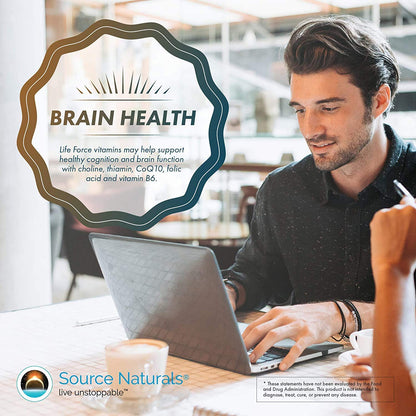 Source Naturals Life Force Multiple Iron Free Daily Multivitamin - High Strength Essential Vitamins, Minerals and Antioxidants - 120 Tablets