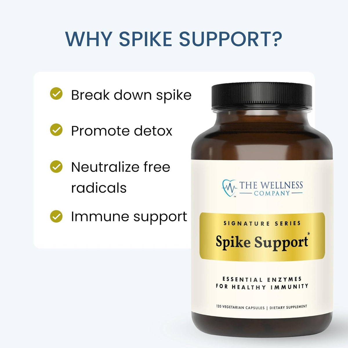 The Wellness Company Spike Support – Nattokinase, Dandelion Root & Black Sativa | 60ct (1 Month Supply) - görsel 5