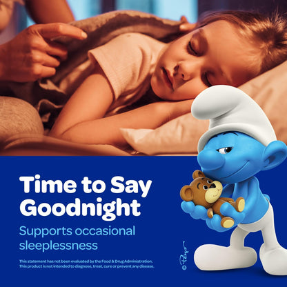 The Smurfs Melatonin Gummies for Children with Chamomile & Lemon Balm - 1mg, 50 Gummies