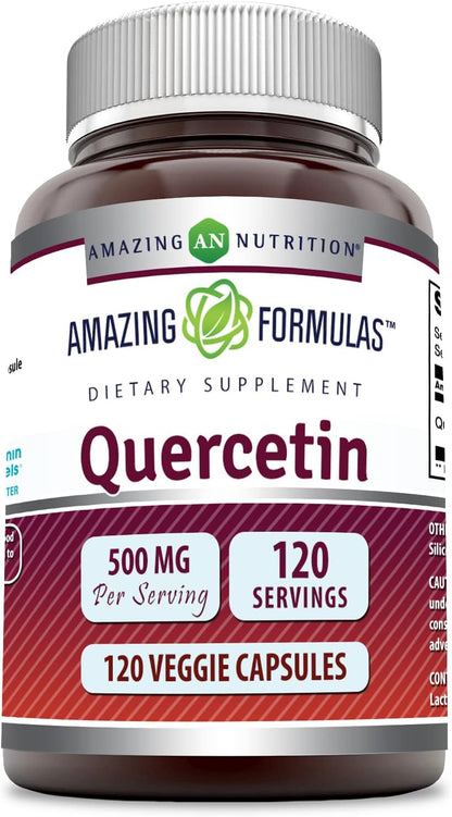 Amazing Formulae Quercetin 500mg, 120 Vegetable Capsules