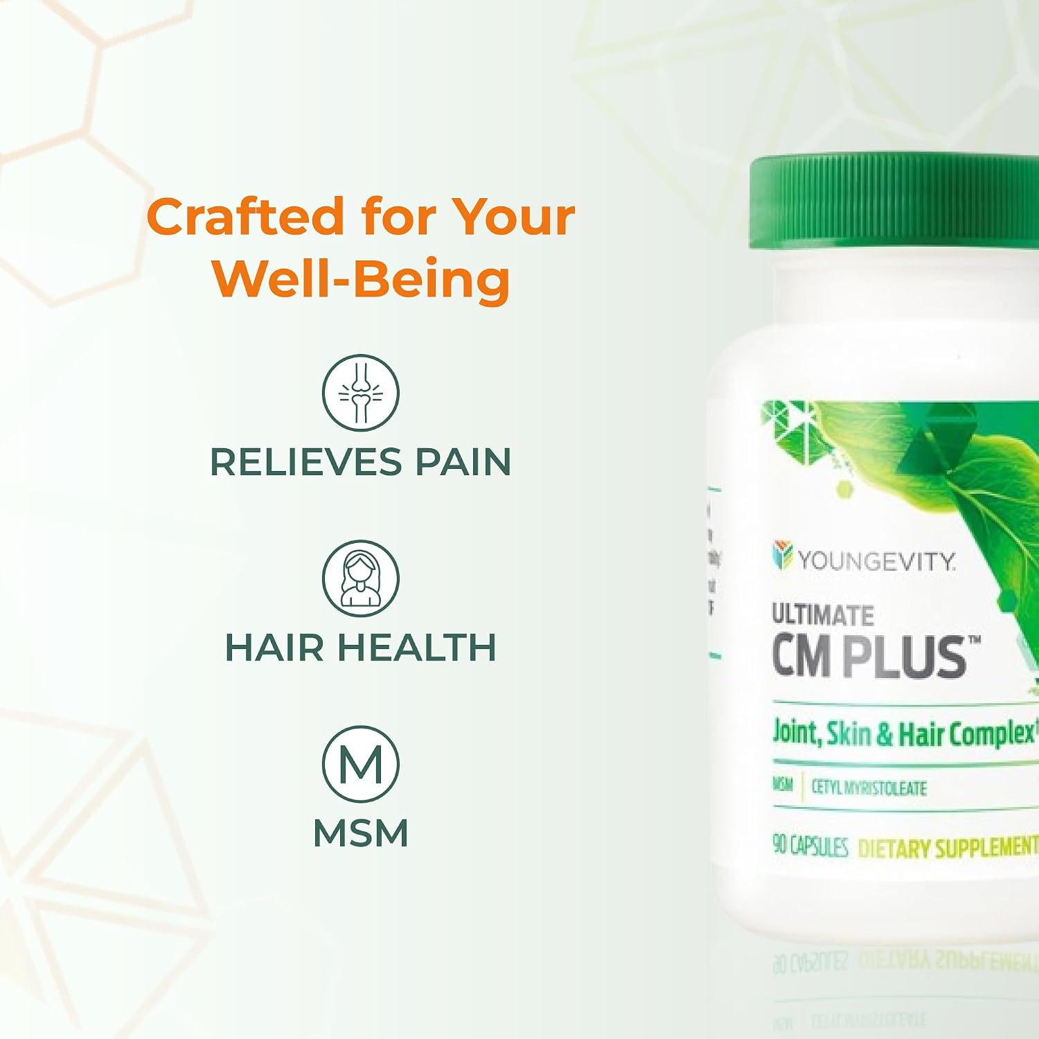 Youngevity Ultimate CM Plus – Patented Bone Health Supplement with MSM & Cetyl Myristoleate (90 Capsules) - görsel 5