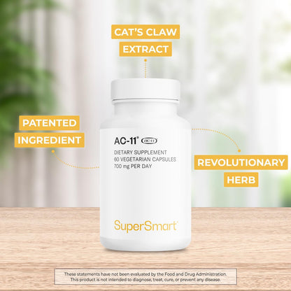 Supersmart AC-11 Supplement – Cat’s Claw Extract – Non-GM & Gluten-Free – 60 Vegetarian Capsules