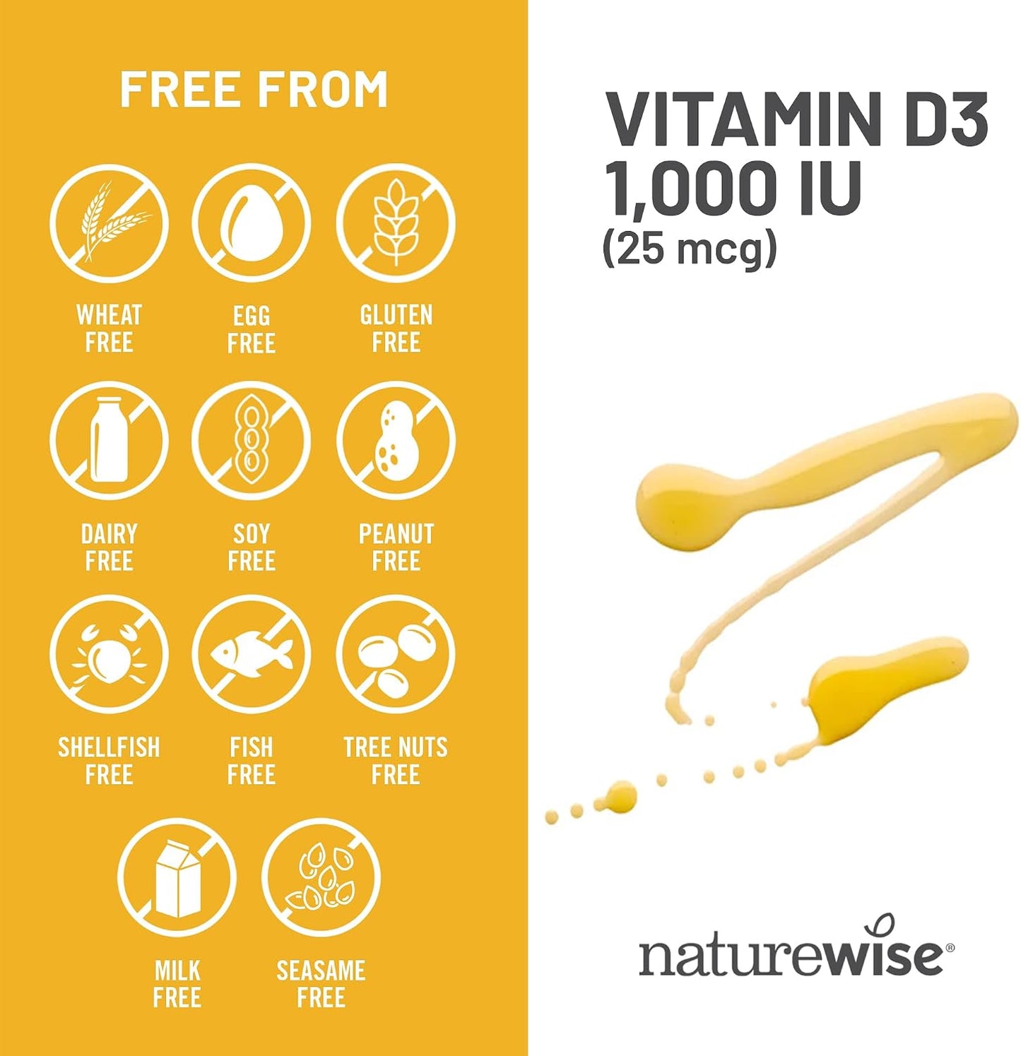 NatureWise Vitamin D3 1000 IU (25 mcg) - 360 Mini Softgels, 1-Year Supply - görsel 10
