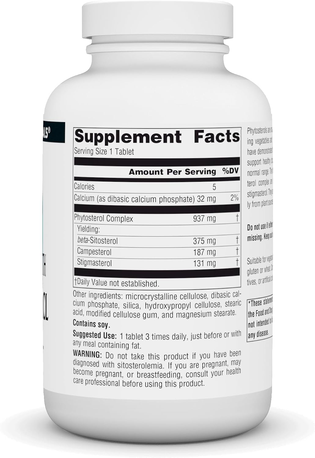 Source Naturals Mega Strength Beta Sitosterol 375mg - 120 Tablets - görsel 2