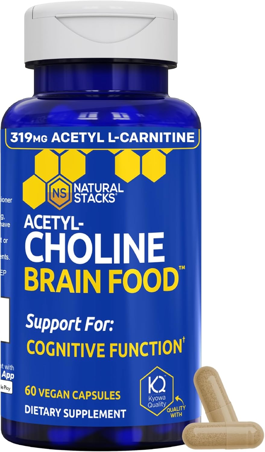 Acetylcholine Brain Food - Acetyl L-Carnitine & Alpha GPC Supplement - 120 Capsules - görsel 2