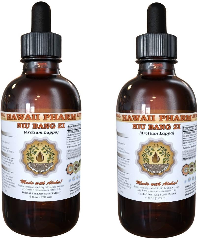 HawaiiPharm Niu Bang Zi (Burdock Seed) Tincture - 2 x 946 ml - görsel 5