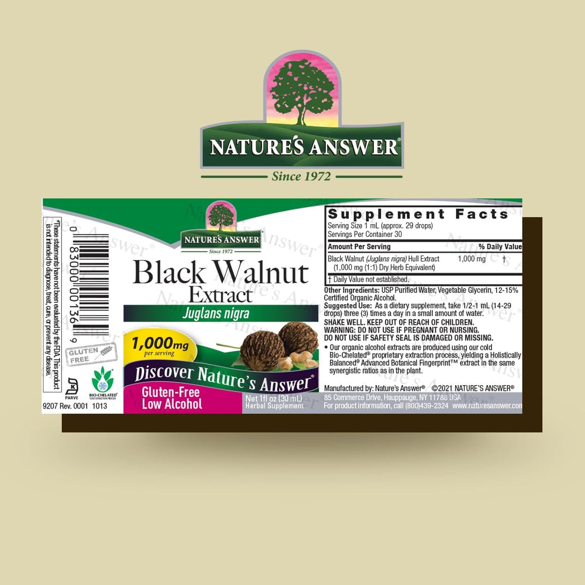 Nature's Answer Black Walnut Extract with Organic Alcohol, 1 fl oz - görsel 2